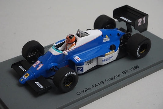 1:43 Spark S3966 Osella FA1G Austrian GP 1986 #21 P. Ghinzani model car