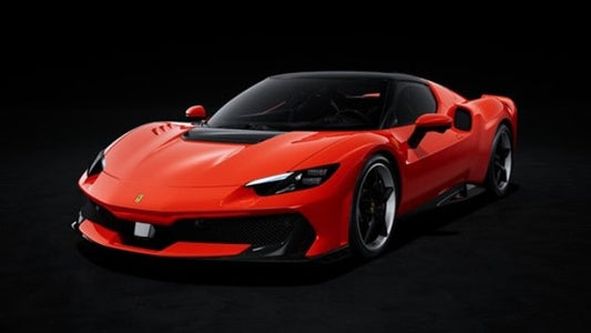 [ Pre-order ] FE048E MR 1:18 Ferrari 296 Speciale Rosso Dino with Roof Nero DS