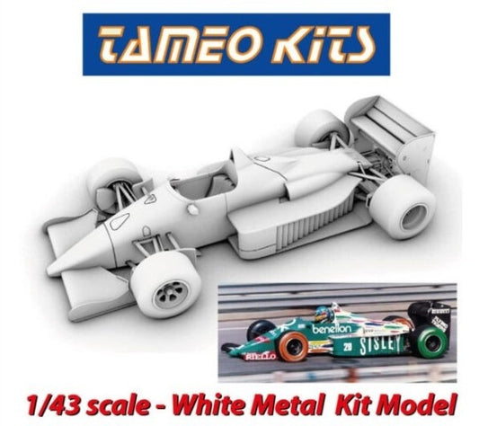 [ Pre-order ] TMK 449 Tameo Kit 1:43 BMW BENETTON BMW B186 USA U.S.A. GP 1986 G. Berger - T. Fabi white metal kit model