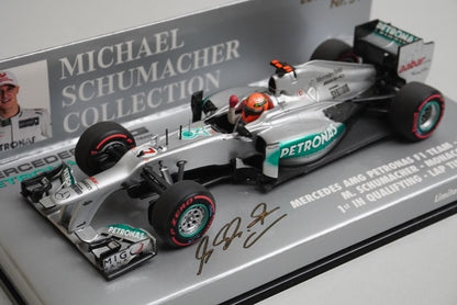 1:43 MINICHAMPS 410120107 Mercedes AMG Petronas F1 Team W03 Monaco GP 2012 #7 M. Schumacher model car