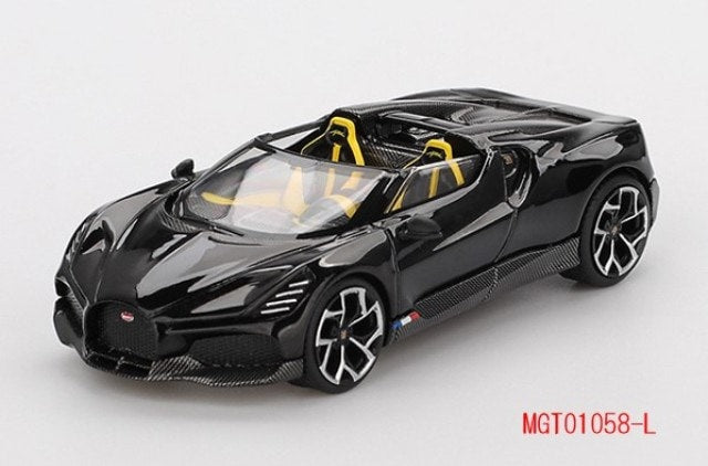 [ Pre-order ] MGT01058-L TSM MINI-GT 1:64 Bugatti W16 Mistral Black (Left-hand drive)