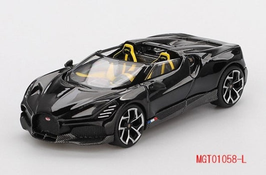 [ Pre-order ] MGT01058-L TSM MINI-GT 1:64 Bugatti W16 Mistral Black (Left-hand drive)