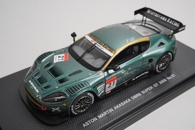 1:43 EBBRO 44366 Aston Martin Akasaka DBR9 Super GT 2009 #21 Green model car