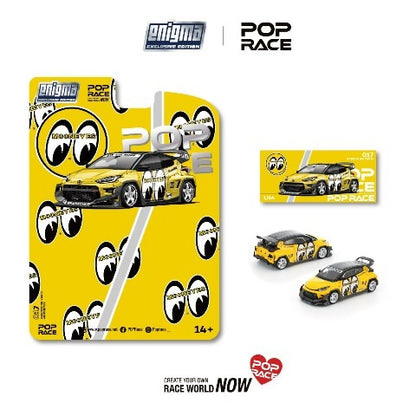 [ Pre-order ] PRE017 POP RACE x Enigma 1:64 Toyota Pandem Yaris Mooneyes Chase Color