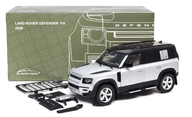 810806 Almost Real Model 1:18 Land Rover Defender 110 2020 Silver model car
