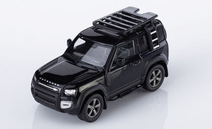 0001-01 AR Box Almost Real Model 1:64 Land Rover DEFENDER 90 (Santorini Black)