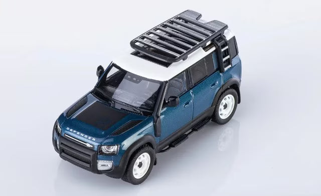 0001-04 AR Box [Almost Real Model] 1:64 Land Rover Defender 110 (Tasman Blue)