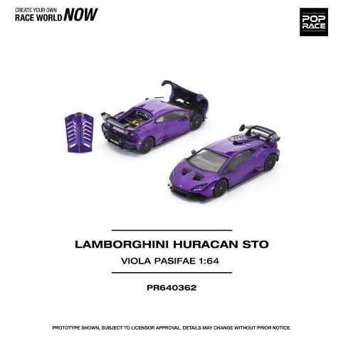 [ Pre-order ] PR640362 POP RACE 1:64 Lamborghini Huracan STO VIOLA PASIFAE