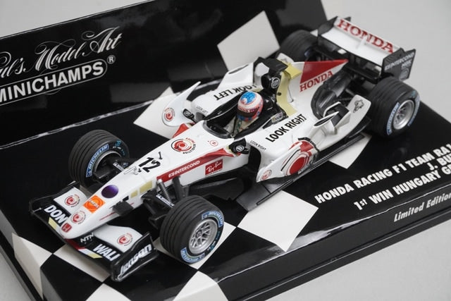 1:43 MINICHAMPS 400060412 Honda Racing RA106 Hungarian GP 2006 #12 J. Button model car