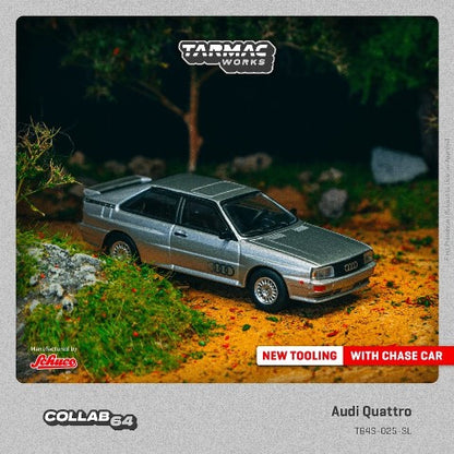 [ Pre-order ] T64S-025-SL Tarmac Works 1:64 Audi Quattro Silver
