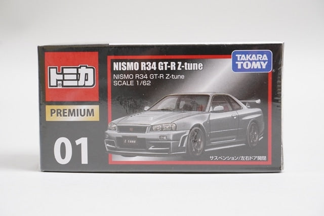 1:62 Tomica Premium 01 Nissan Nismo R34 GT-R Z-tune model car