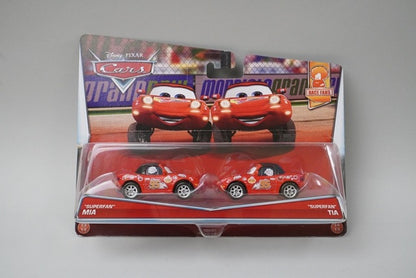 Mattel CKN50 Cars SUPERFAN Mia and Tia 2-Car Set Blister Pack model car
