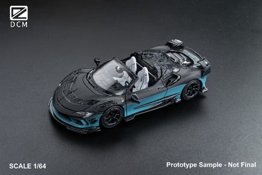 [ Pre-order ] DCM 1:64 Mansory SF90 F9XX Black Blue Gradient Roadster