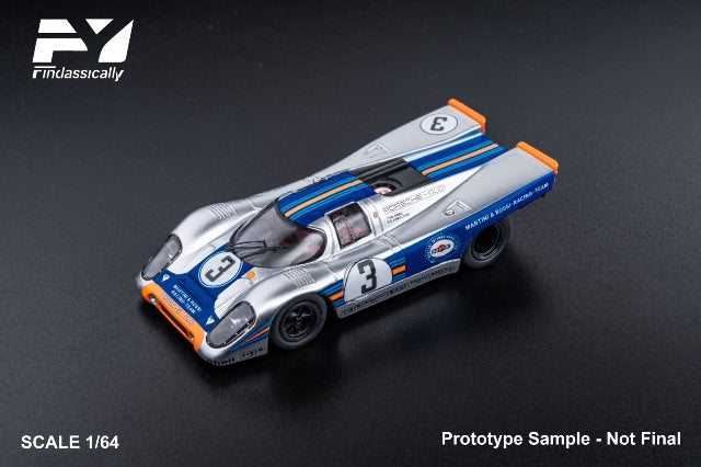[ Pre-order ] FY64099 Finclassically 1:64 917K #3 Silver Winner 12h Sebring 1971 Elford Larrousse