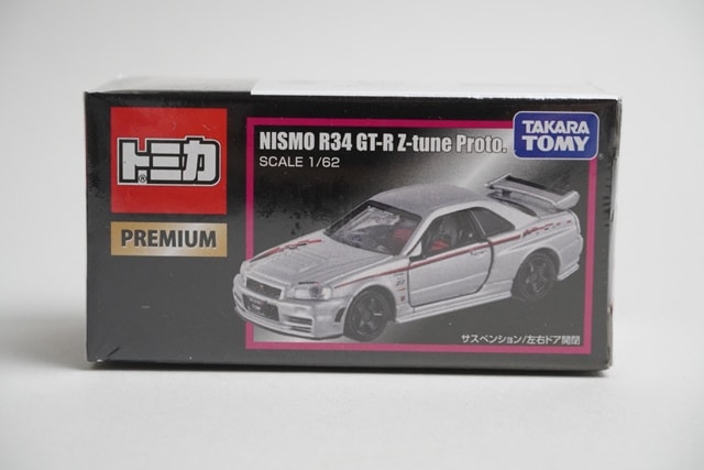 1:62 Tomica Premium Nissan Nismo R34 GT-R Z-tune Proto model car