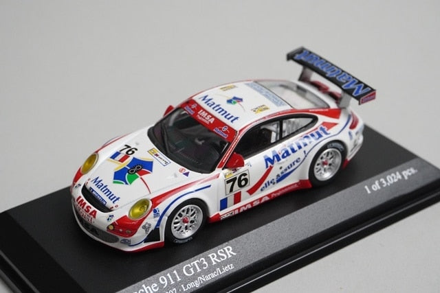1:64 MINICHAMPS 640076776 Porsche 911 GT3 RSR Le Mans 2007 #76 model car