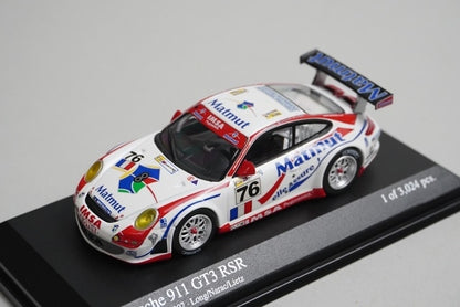 1:64 MINICHAMPS 640076776 Porsche 911 GT3 RSR Le Mans 2007 #76 model car
