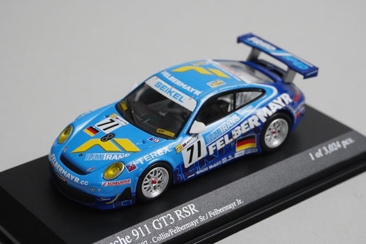 1:64 MINICHAMPS 640076771 Porsche 911 GT3 RSR Le Mans 2007 #71 model car