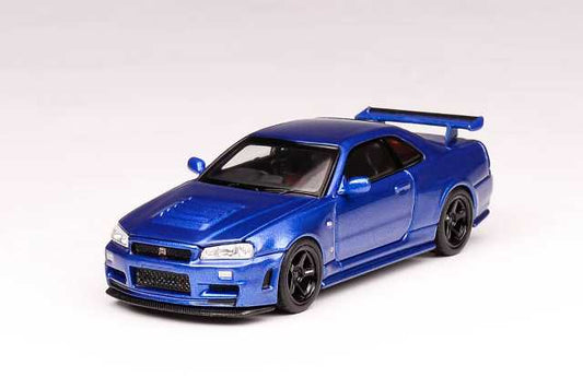 [ Pre-order ] M63416 MOTORHELIX 1:64 NISMO R34 GT-R Z-tune Bayside Blue