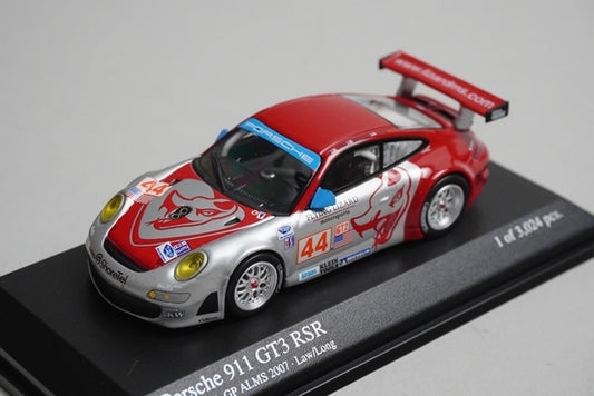 1:64 MINICHAMPS 640076444 Porsche 911 GT3 RSR ALMS 2007 #44 model car