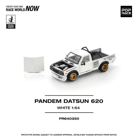 [ Pre-order ] PR640350 POP RACE 1:64 Pandem Datsun 620 White