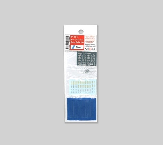 P1234 Model Factory Hiro 1:43 Seat belt set, Blue