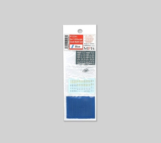 P1234 Model Factory Hiro 1:43 Seat belt set, Blue