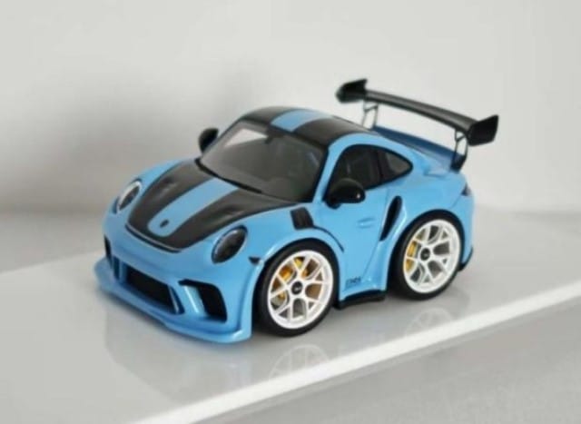 MINICRAFISMAN 1:64 911 gt3rs Egg Car Miami Blue model car