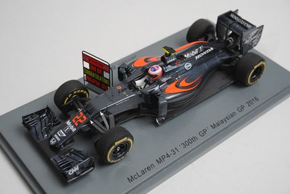 1:43 Spark S5024 McLaren Honda MP4-31 Malaysian GP 2016 #22 model car