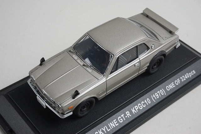 1:43 EBBRO 43172 Nissan Skyline GT-R KPGC10 1970 Silver model car