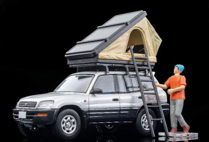 [ Pre-order ] LV-N354c TOMYTEC 1:64 Toyota RAV4J V (Silver) with Tent and Figure 334422