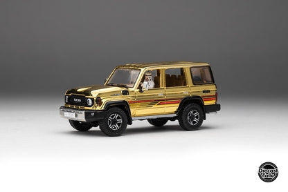DTGSPC8 GCD Gaincorp Products 1:64 Toyota Land Cruiser 70 Arab Specification Gold Edition DiecastTalk Special Order