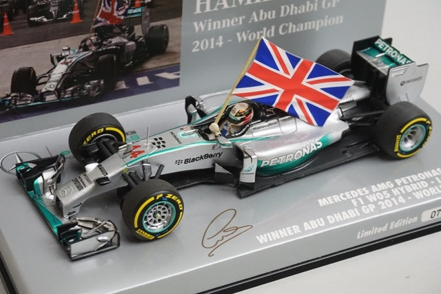 1:43 MINICHAMPS 410140544 Mercedes-AMG Petronas W05 Hybrid Abu Dhabi GP 2014 #44 model car