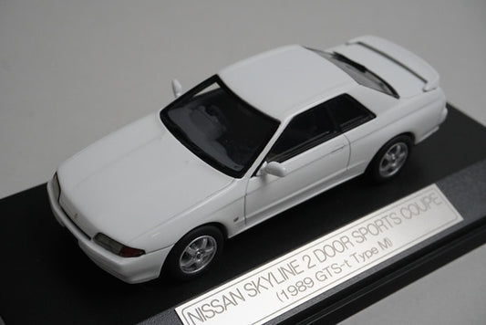 1:43 Hi-Story HS022 Nissan Skyline Sports Coupe GTS-t Type M 1989 Crystal White model car