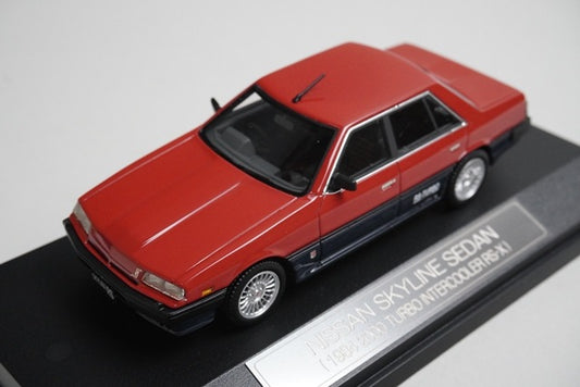 1:43 Hi-Story HS048RE Nissan Skyline Sedan 2000 Turbo Intercooler RS-X 1984 Red model car