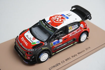 1:43 Spark S5962 Citroen C3 WRC Mexico Rally 2018 #11 model car