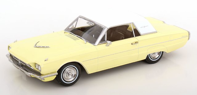 [ Pre-order ] KKDC181344 KK Scale 1:18 Ford Thunderbird Hardtop Coupe, 1966, Light Yellow/White