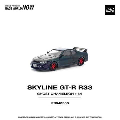 [ Pre-order ] PR640356 POP RACE 1:64 Skyline R33 GT-R Nismo 400R Ghost Chameleon