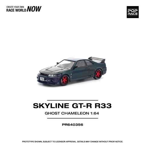[ Pre-order ] PR640356 POP RACE 1:64 Skyline R33 GT-R Nismo 400R Ghost Chameleon
