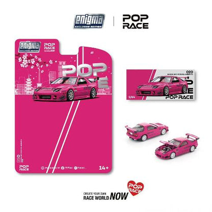 [ Pre-order ] PRE020 Enigma x POP RACE 1:64 Mazda Amemiya MAZDA RX7 FC3S RE-AMEMIYA pink (possible chase car)