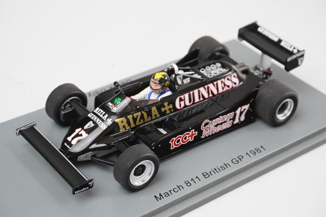 1:43 SPARK S7171 March 811 British GP 1981 #17 D.Daly model car