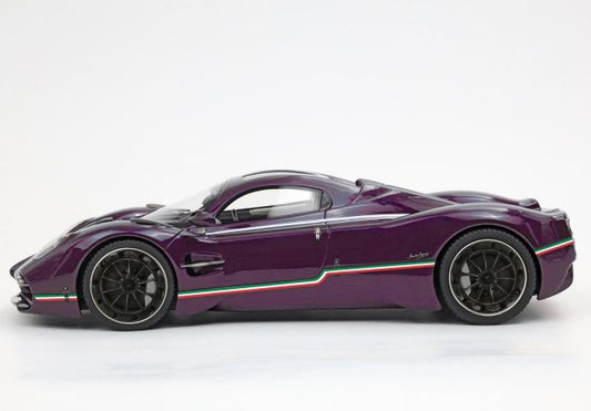 [ Pre-order ] P18223N BBR 1:18 Pagani Utopia Coupe Viola Hong Kong with Italian stripe *Includes clear case