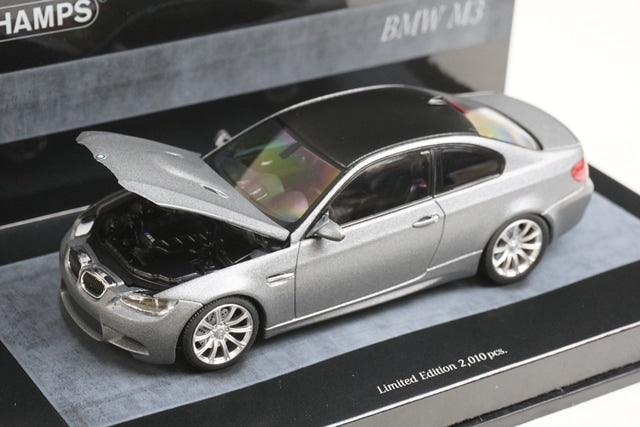 1:43 MINICHAMPS 436026321 BMW M3 (E92) 2008 Matte Grey model car