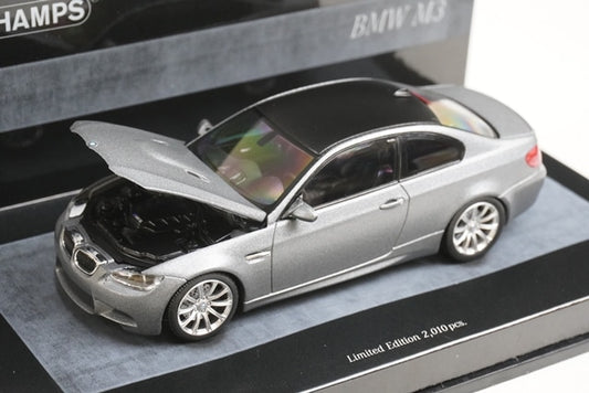 1:43 MINICHAMPS 436026321 BMW M3 (E92) 2008 Matte Grey model car