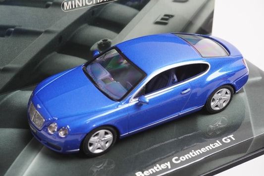 1:43 MINICHAMPS 436139022 Bentley Continental GT Blue Metallic model car