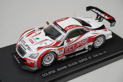 1:43 EBBRO 43906 Lexus Eclipse Advan SC430 Super GT500 2007 #25 White/Red model car