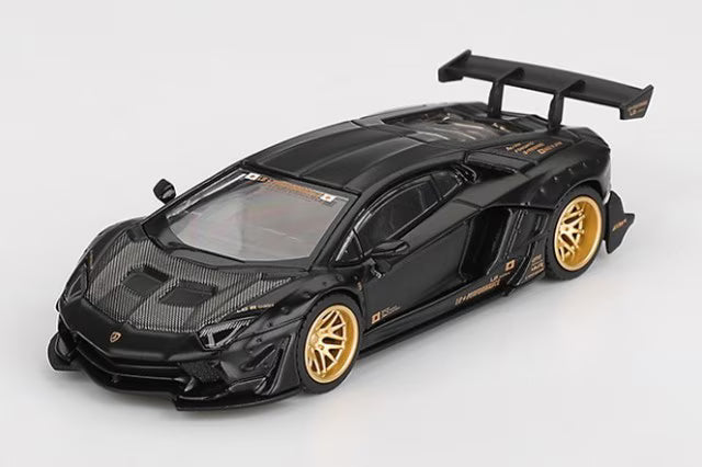 MGT01087-L TSM MINI-GT 1:64 LB WORKS Lamborghini Aventador Limited Edition Matte Black (Left-hand drive)