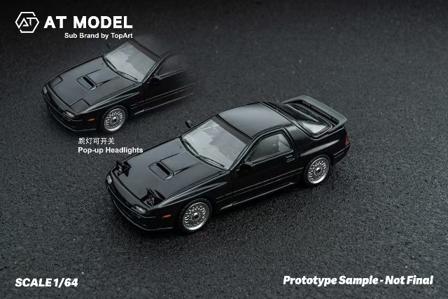 AT64008 AT MODEL 1:64 Mazda RX7 FC3S Infini Metallic Black Blister Packaging model car