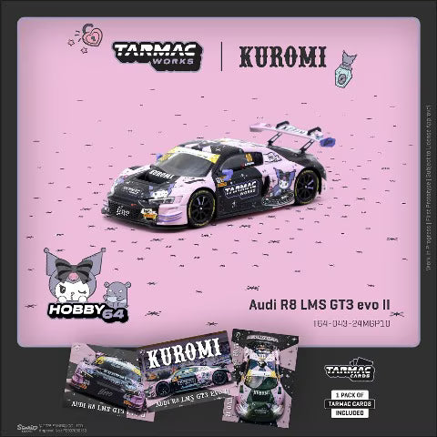 T64-043-24MGP10 Tarmac Works 1:64 Audi R8 LMS GT3 evo II Macau GT Cup FIA GT World Cup 2024 Uno Racing Adderly Fong
