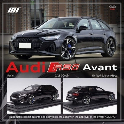 MOTORHELIX 1:18 Scale Audi RS6 Avan C8 2019 Black